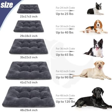 Washable Dog Crate Bed for Large Dogs Fluffy Comfy