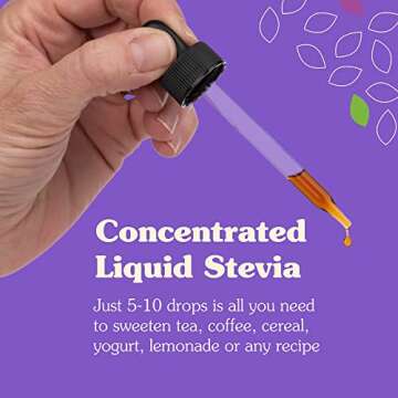 NuNaturals Liquid Vanilla Stevia, Sugar-Free Sweetener, Plant-Based Sugar Substitute, Zero Calorie, 2oz (2-Pack)