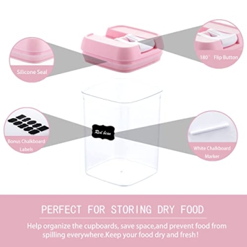 10-Piece BPA-Free Pink Airtight Food Storage Set