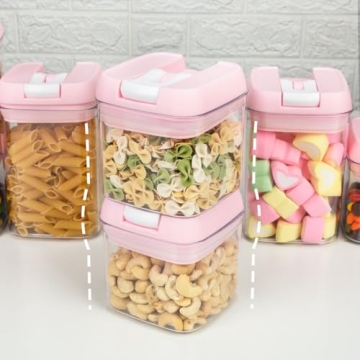 10-Piece BPA-Free Pink Airtight Food Storage Set