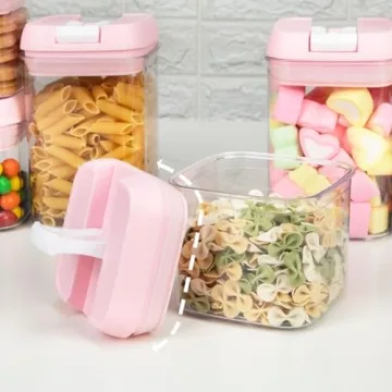 10-Piece BPA-Free Pink Airtight Food Storage Set