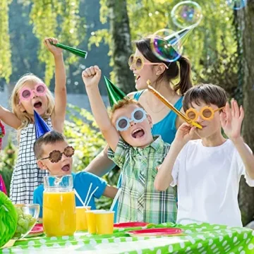 20 Pieces Round Flower Sunglasses Girls Flower Shaped Sunglasses Cute Outdoor Beach Eyewear for Kids (Cute Colors)