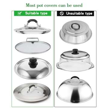 QIHS 4-Tier Pot Lid Organizer, Cabinet Door Pot Lid Organizer, Door Lid Holder for Kitchen Lid Storage, Stainless Steel Sturdy and Durable, For Cabinet or Food Cabinet/Door Installation