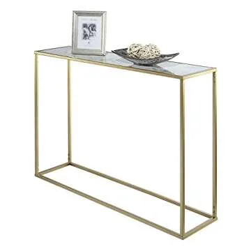Gold Coast Simplicity Faux Marble Console Table by Convenience Concepts