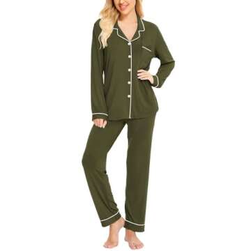 SWOMOG Women's Long Sleeve Pajama Set - Soft and Stylish Loungewear