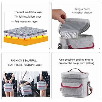 Stainless Steel Leakproof Lunch Box with Lock Container and Insulated Lunch Bag for Adult and Office (3-Tier)