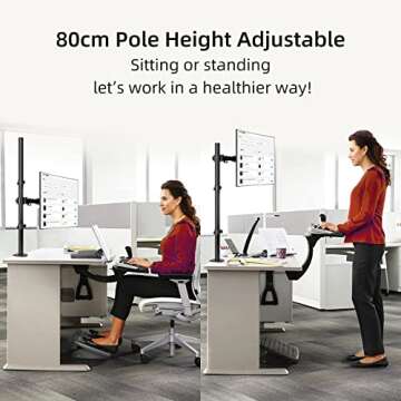 Suptek Adjustable Monitor Arm for 32 inch Screens