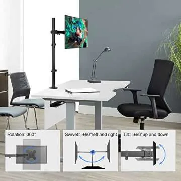 Suptek Adjustable Monitor Arm for 32 inch Screens
