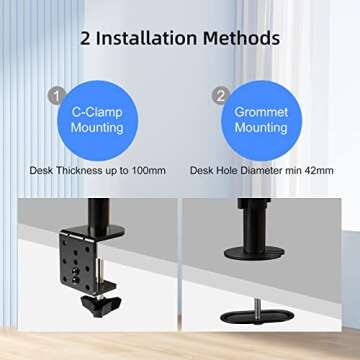Suptek Adjustable Monitor Arm for 32 inch Screens