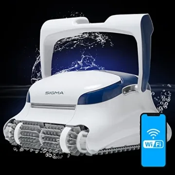 Dolphin Sigma Robotic Pool Cleaner (2025 Model) — Wi-Fi, App, Gyroscope, Weekly Timer, Waterline C...