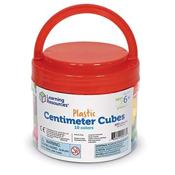 Learning Resources Centimeter Cubes, Counting/Sorting Toy, Assorted Colors, Math Cubes, Learning Cub...