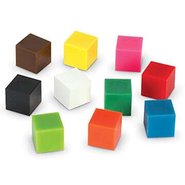Learning Resources Centimeter Cubes, Counting/Sorting Toy, Assorted Colors, Math Cubes, Learning Cubes for Kids, Set of 500, Ages 6+