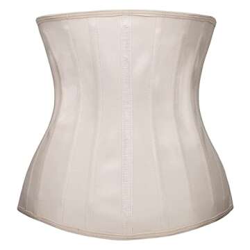 YIANNA Waist Trainer for Women Tummy Control Underbust 25 Steel Boned Sports Fitness Workout Hourgla...