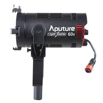 Aputure Light Storm 60x, 60W Bi-Color Adjustable LED Video Light, CRI 95+ TLCI 95+ 30000lux @1m, Support App Control, Built-in 9 Lighting FX, Support NP-F970 Battery, Includes Barn Doors