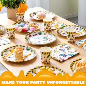 145 Pcs Construction Birthday Party Supplies Set
