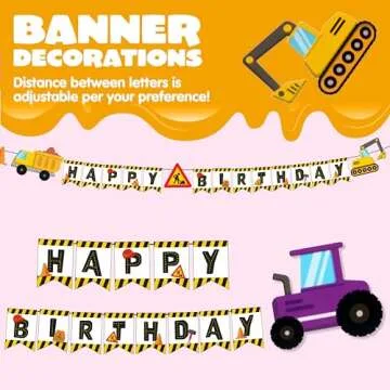 145 Pcs Construction Birthday Party Supplies Set