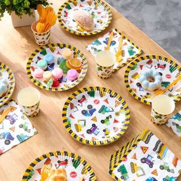 145 Pcs Construction Birthday Party Supplies Set