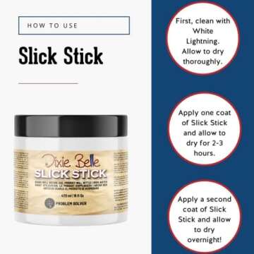 Dixie Belle Paint Company | Slick Stick (16oz) | Problem Solving Paint Prep for Slick, Slipper Surfaces | Use on Glass, Metal, Laminate | Made In USA