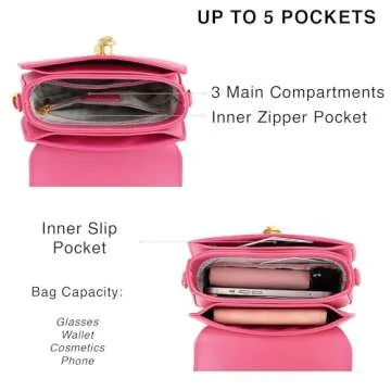 Scarleton Crossbody Bags for Women, Purses for Women, Satchel Shoulder Bag, Lightweight Gold Chain Crossbody Bag Purse, H210612 - Rose