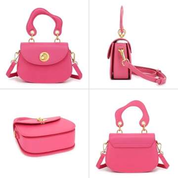 Scarleton Crossbody Bags for Women, Purses for Women, Satchel Shoulder Bag, Lightweight Gold Chain Crossbody Bag Purse, H210612 - Rose