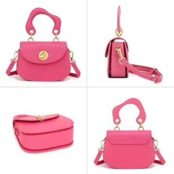 Scarleton Crossbody Bags for Women, Purses for Women, Satchel Shoulder Bag, Lightweight Gold Chain Crossbody Bag Purse, H210612 - Rose