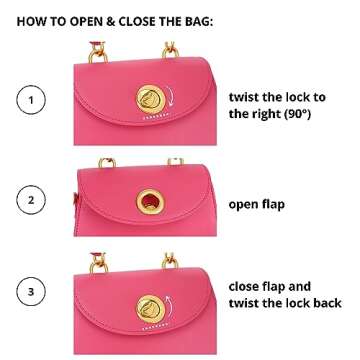 Scarleton Crossbody Bags for Women, Purses for Women, Satchel Shoulder Bag, Lightweight Gold Chain Crossbody Bag Purse, H210612 - Rose