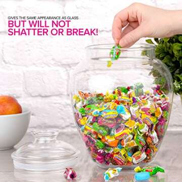 Stylish 128-Ounce Candy & Cookie Jar for Home Decor