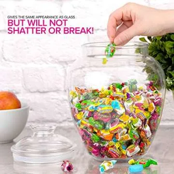 Stylish 128-Ounce Candy & Cookie Jar for Home Decor