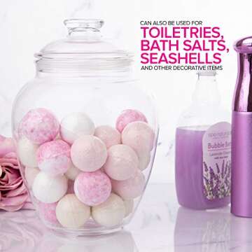 Stylish 128-Ounce Candy & Cookie Jar for Home Decor