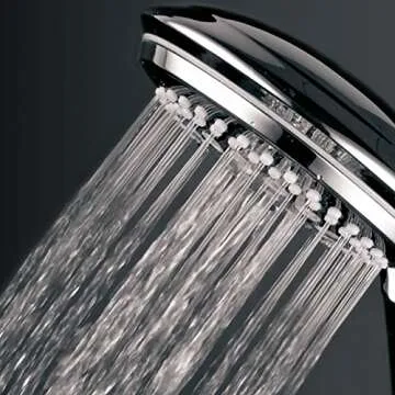 DreamSpa 3-way Shower Combo PLUS Instant-Mount Drill-Free Slide Bar - Enjoy Overhead & Handheld Shower Head with Height/Angle Adjustable Bracket and Stainless Steel Hose for Ultimate Convenience!