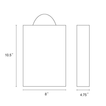 GSSUSA White Gift Bags - Bulk 100 Pack of Kraft Paper Bags