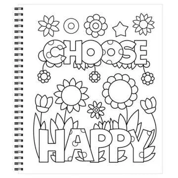 Large Print Easy Color & Frame - Stress Free Coloring Book