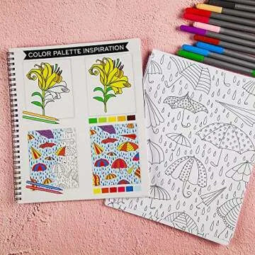 Large Print Easy Color & Frame - Stress Free Coloring Book