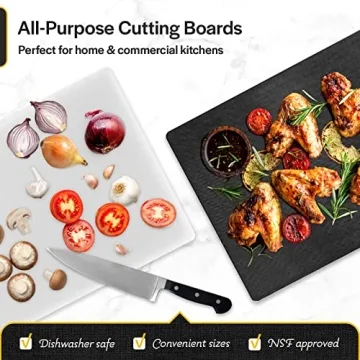 Commercial Grade Plastic Cutting Board - Dishwasher Safe & Durable