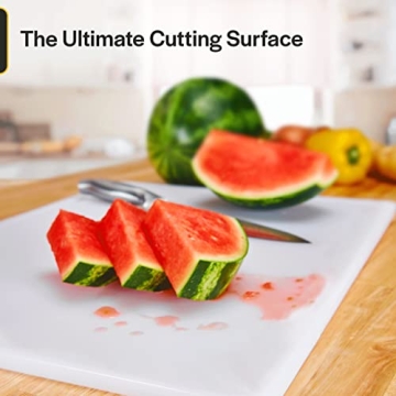 Commercial Grade Plastic Cutting Board - Dishwasher Safe & Durable