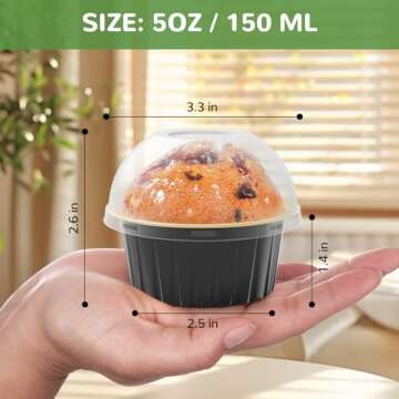 TLAZZ 40 Pack 5 OZ Mini Cake Pans with Lids - Perfect for Any Occasion