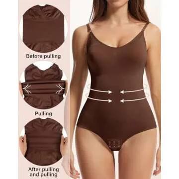 J-pone Black Bodysuit Women Tummy Control Shapewear Seamless Sculpting Thong 3 Piece Body Shaper Plus Size Spaghetti Strap Sleeveless Butt Lifter, Size XXL