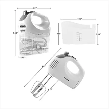 OVENTE 5 Speed Electric Hand Mixer for Baking