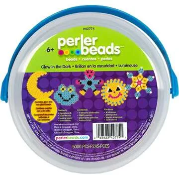 Perler Bead Bucket Glow in the Dark Craft Activity Kit - 5000pcs (Package May Vary)