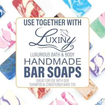 Soap Savers for Bar Soap/ShampooConditioner Bars, Made in USA by Luxiny |Lifts Bars in Soap Dishes & Shower Soap Holders |Handmade Soap Lasts Longer |Bars Dry Between uses(Blue Sea Turtle)