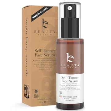 Face Tanner Serum - USA Made with Natural & Organic Ingredients, Sunless Self Tanner for Face with A...