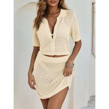 Stylish Saodimallsu Crochet Beach Cover Up Set