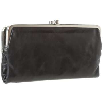 HOBO Lauren SU Wallet,Black,One Size