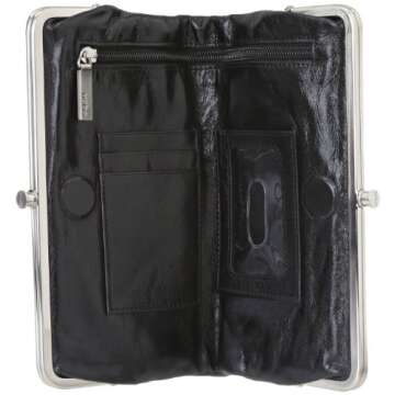 HOBO Lauren SU Wallet,Black,One Size