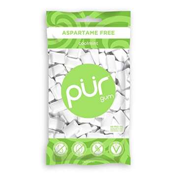 PUR GUM 100% Xylitol Chewing Gum, Cool Mint,Spearrmint,Wintergreen,Pomegranate Mint,Chocolate Mint,P...