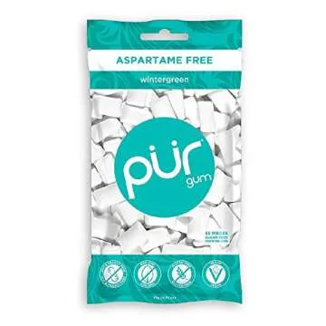 PUR GUM 100% Xylitol Chewing Gum, Cool Mint,Spearrmint,Wintergreen,Pomegranate Mint,Chocolate Mint,Peppermint, Cinnamon + Sugar-Free + Aspartame Free, Vegan + non GMO, 55 Count - Variety Pack of 7
