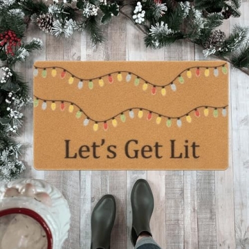 Winter Front Door Mat - Festive & Non-Slip 17x30 Inch