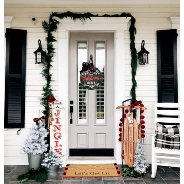 Winter Front Door Mat - Festive & Non-Slip 17x30 Inch