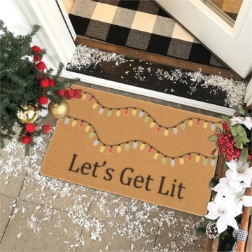 Winter Front Door Mat - Festive & Non-Slip 17x30 Inch