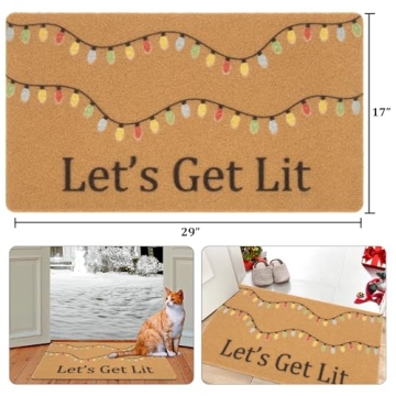 Winter Front Door Mat - Festive & Non-Slip 17x30 Inch